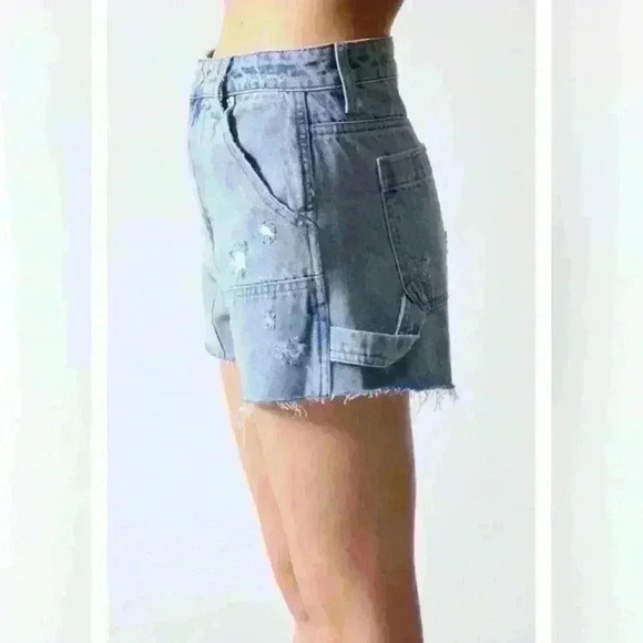 Signature8 Cut Off Cargo Utility Denim Shorts Size Small​ - Picture 3 of 12